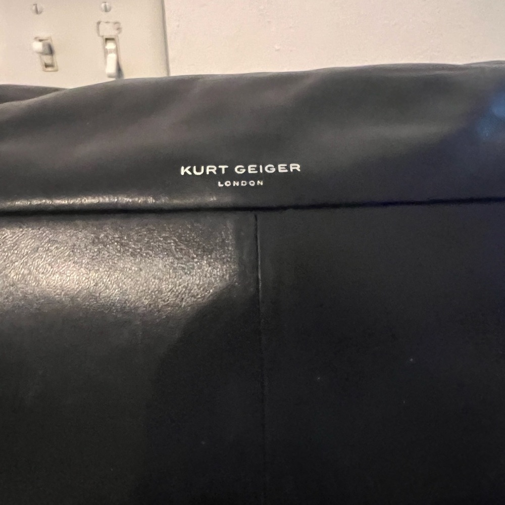 Kurt Geiger Black Quilted Shoulder Bag with Multicolor Stitching - Picture 8 of 10